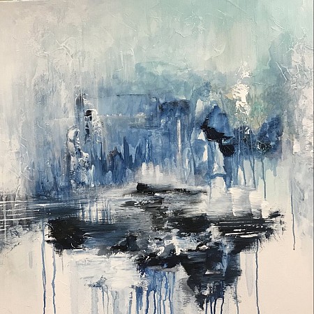 Cloudy geschilderd door Diney Berg