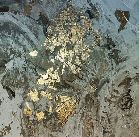 Gold leaf 3 geschilderd door Diney Berg