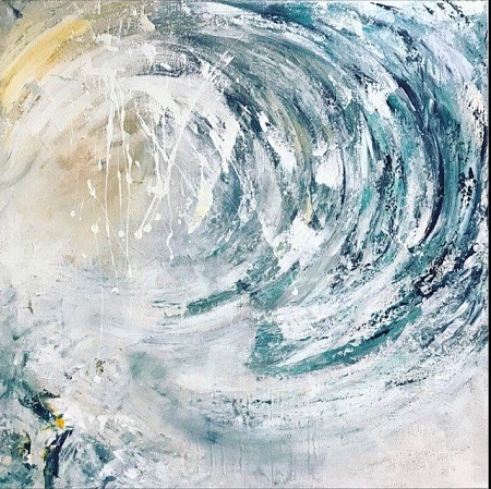 Wave geschilderd door Diney Berg