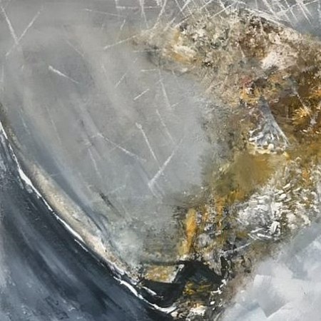 Space journey geschilderd door Diney Berg